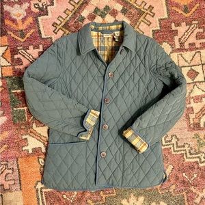 Vintage L.L. Bean Quilted Light Blue Thermaore Coat Jacket - Medium Md M